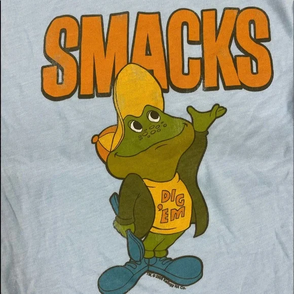 NOS 2005 Junk Food Kellogg's Sugar Smacks Dig 'Em Fitted Layered Tee Large - Picture 3 of 9